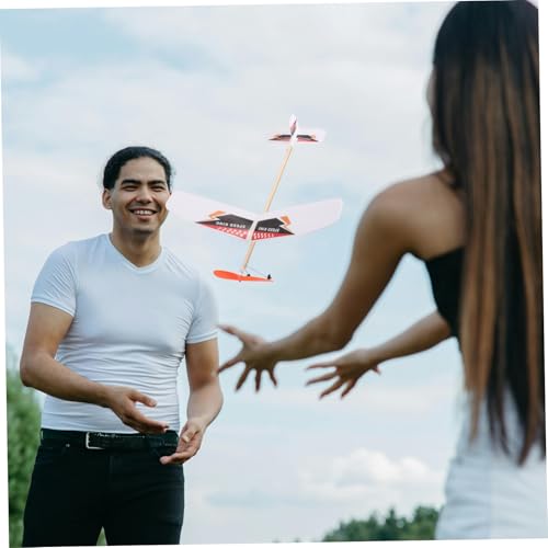 PartyKindom DIY Schaumstoff Flugzeug Bausatz Gummibandmotor Handstart Segelflugzeug für Lernspielzeug Party Geschenk Outdoor Indoor Spaß von PartyKindom