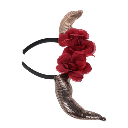 PartyKindom Dämonenhorn Stirnband Halloween Kopfschmuck aus Leichtes Teufelshorn Headpiece für Frauen Party Karneval Kostüm Zubehör in Weinrot für Langen Gebrauch PartyKindom Dämonenhorn Stirnband Halloween Kopfschmuck aus Leichtes Teufelshorn Headpiece für Frauen Party Karneval Kostüm Zubehör in Weinrot für Langen Gebrauch von PartyKindom