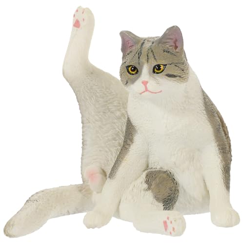 PartyKindom Realistische Katzenfigur Katzenmodell Lebensechte Katzenstatue Dekoration für Kinderzimmer Spielzeug für Katzenliebhaber von PartyKindom