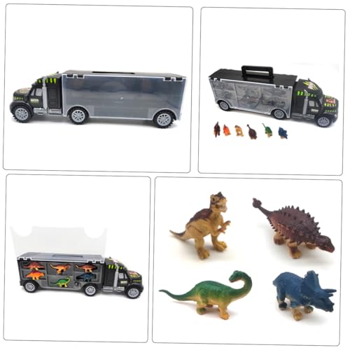 PartyKindom Dinosaurier LKW mit Dinosauriern Robuster Dino Transporter für Tragbar mit Griff Rollbarer Autoanhänger Langlebiges Fahrzeugset für Fantasievolles PartyKindom Dinosaurier LKW mit Dinosauriern Robuster Dino Transporter für Tragbar mit Griff Rollbarer Autoanhänger Langlebiges Fahrzeugset für Fantasievolles von PartyKindom