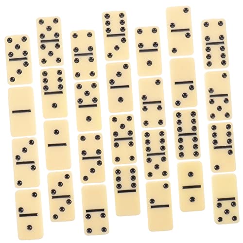PartyKindom Domino Spiel für Erwachsene Klassisches Domino Set mit Weißen und Schwarzen Punkten für Familienpartys und Lernspiele für Erwachsene von PartyKindom