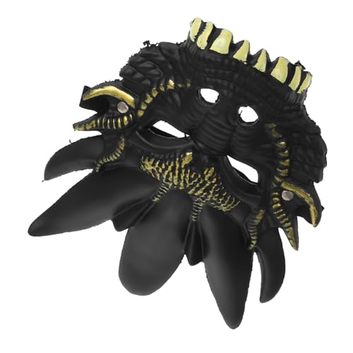 PartyKindom Drachenkopf Maske PU Material Verstellbares Kopfband Unisex Halloween Kostümmaske für Karneval Cosplay Party Rave Erwachsene von PartyKindom