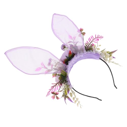 PartyKindom Einstellbares Hasenohren Haarband mit lebensechten Blumen Süßes Bunny Ohr Stirnband für Damen für Kostüm Halloween Partys Verspieltes Accessoire für Feiertage und Cosplay PartyKindom Einstellbares Hasenohren Haarband mit lebensechten Blumen Süßes Bunny Ohr Stirnband für Damen für Kostüm Halloween Partys Verspieltes Accessoire für Feiertage und Cosplay von PartyKindom