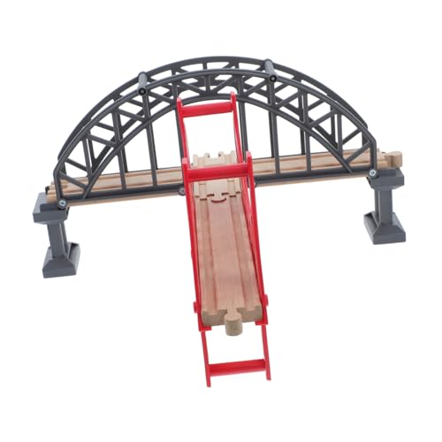 PartyKindom Eisenbahnbrücke Holzbahngleis Zubehör Set für Holzeisenbahn Teiliges Set mit Grauer Kreuzung und Roter Brücke für Kreative DIY Spiele und Lernspielzeug PartyKindom Eisenbahnbrücke Holzbahngleis Zubehör Set für Holzeisenbahn Teiliges Set mit Grauer Kreuzung und Roter Brücke für Kreative DIY Spiele und Lernspielzeug von PartyKindom