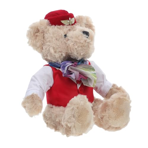 PartyKindom Entzückende Pilotenbär Plüschpuppe Große Ausgestopfte Bärenfigur Weiches Stofftier für Dekoration und für Feiern und Sammlerstücke PartyKindom Entzückende Pilotenbär Plüschpuppe Große Ausgestopfte Bärenfigur Weiches Stofftier für Dekoration und für Feiern und Sammlerstücke von PartyKindom