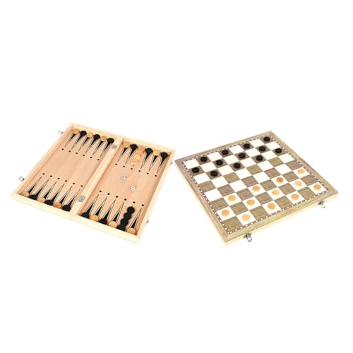 PartyKindom Faltbares Schachspiel Multifunktionales Tragbares Puzzle Schachspiel für Anfänger Leichtes Langlebiges Design für Indoor und Outdoor Nutzung von PartyKindom