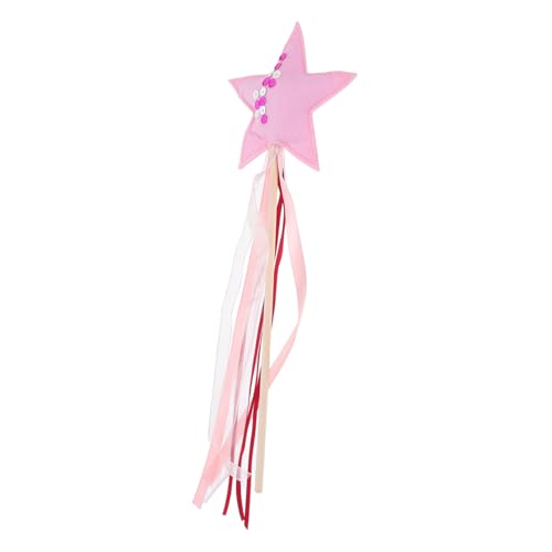 PartyKindom Feenstab Prinzessinnen Party Gastgeschenke Zauberstab Requisite Bandstab Zauberstabband Feenstäbe Feenstab Zubehör Sternstäbe Prinzessinnenstäbe Partydekorationen von PartyKindom