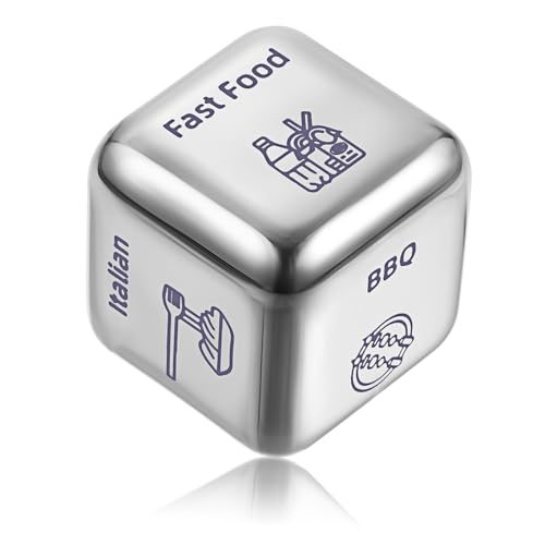 PartyKindom Food Decision Dice – Lustiger und interaktiver Lebensmittelentscheider für Familienessen – Spielabende und Partys, 6-seitige Würfel für köstliche Mahlzeit-Ideen und Auswahlmöglichkeiten von PartyKindom