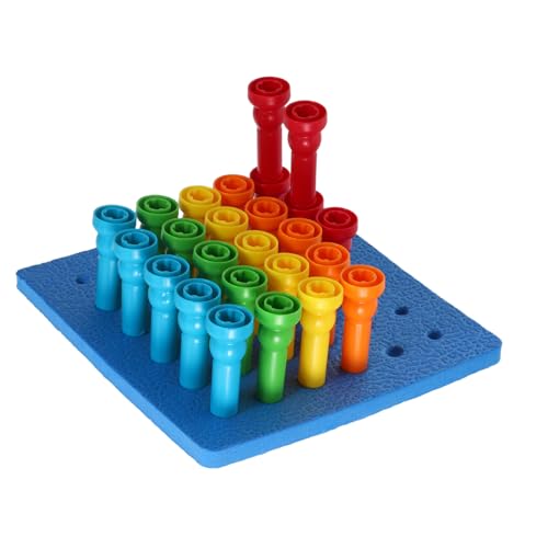 PartyKindom Frühförderung Peg Board mit Pilzstäben Robustes Kunststoff Steckpuzzle für Kleinkinder Fördert Feinmotorik Farbsortierung und Zählspiele Motorisches Lernspielzeug für Familien PartyKindom Frühförderung Peg Board mit Pilzstäben Robustes Kunststoff Steckpuzzle für Kleinkinder Fördert Feinmotorik Farbsortierung und Zählspiele Motorisches Lernspielzeug für Familien von PartyKindom