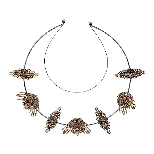 PartyKindom Gothic Party Haarschmuck Metall Haarreif Skull Design Festival Kostüm Accessoire für Damen und Mädchen PartyKindom Gothic Party Haarschmuck Metall Haarreif Skull Design Festival Kostüm Accessoire für Damen und Mädchen von PartyKindom