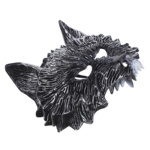 PartyKindom Gruselige Wolf Kopfmaske Halloween Tier Maske Silberfarbene Masquerade Dekorative Maske für Kostüm und Karnevalspartys Einfach Auszuziehen Atmungsaktiv für Erwachsene PartyKindom Gruselige Wolf Kopfmaske Halloween Tier Maske Silberfarbene Masquerade Dekorative Maske für Kostüm und Karnevalspartys Einfach Auszuziehen Atmungsaktiv für Erwachsene von PartyKindom