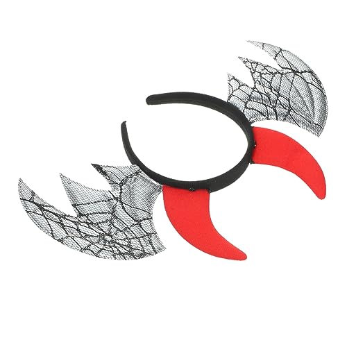 PartyKindom Halloween Fledermaus Stirnband mit Hörnern und Flügeln Kreatives Cosplay Haaraccessoire für Halloween und Kostümpartys Silbernes Bat Wing Headband für Auffällige Looks von PartyKindom
