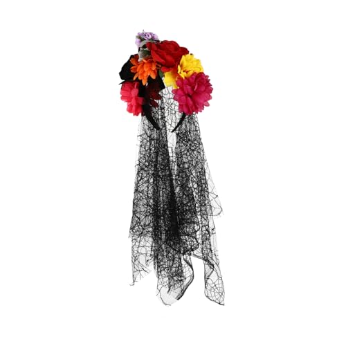 PartyKindom Halloween Haarband mit Skull und Rosenblüten Accessoire für Partys und Kostüme für Hochzeiten Cosplay und Fotoshootings PartyKindom Halloween Haarband mit Skull und Rosenblüten Accessoire für Partys und Kostüme für Hochzeiten Cosplay und Fotoshootings von PartyKindom