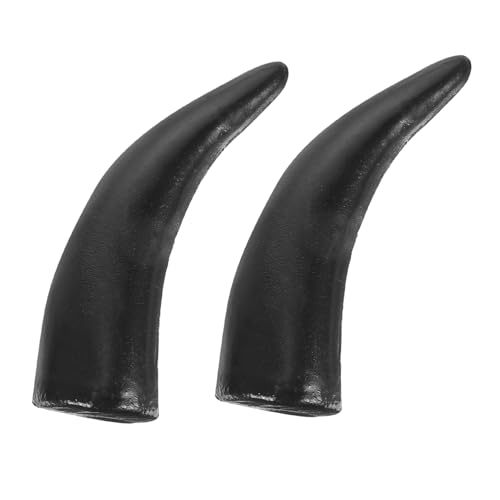 PartyKindom Halloween Kopfschmuck Ox Horns Stirnband Teiliges Langlebiges Hörner Accessoire für Kostüm Party Karneval Cosplay Schwarzes DIY Bulls Horn Haarschmuck von PartyKindom