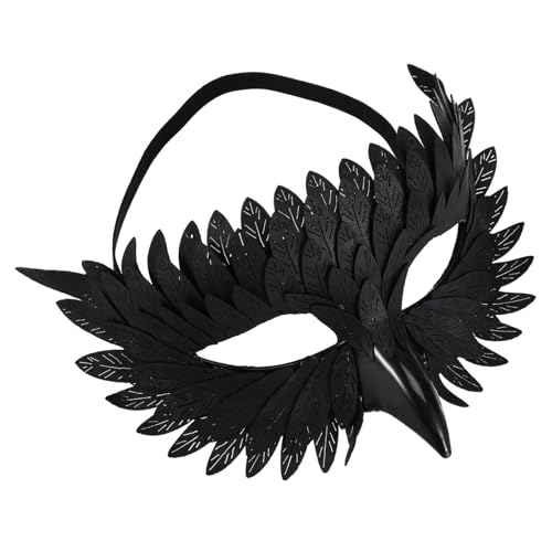 PartyKindom Halloween Maske Schwarze Gesicht Katzenaugen Masquerade Tiermaske Für Damen Kostümaccessoire Für Halloween Karneval Und Cosplay von PartyKindom
