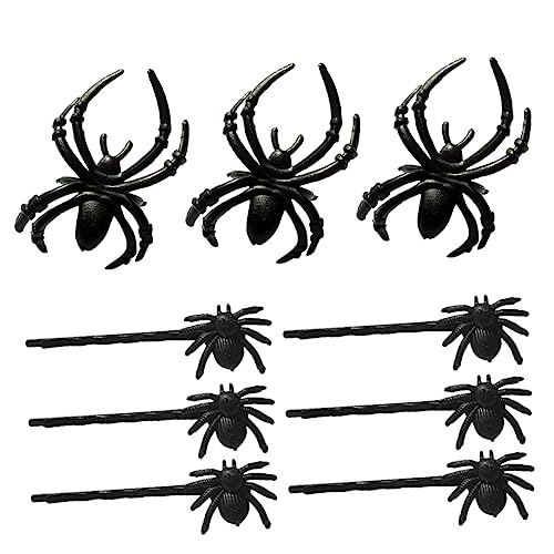 PartyKindom Halloween Teiliges Künstliche Schwarze Spinnen Haarclips und Ringe Realistische Deko Haarspangen für Party Accessoire Langlebig und Auffällig für Halloween Kostüm und Karneval PartyKindom Halloween Teiliges Künstliche Schwarze Spinnen Haarclips und Ringe Realistische Deko Haarspangen für Party Accessoire Langlebig und Auffällig für Halloween Kostüm und Karneval von PartyKindom