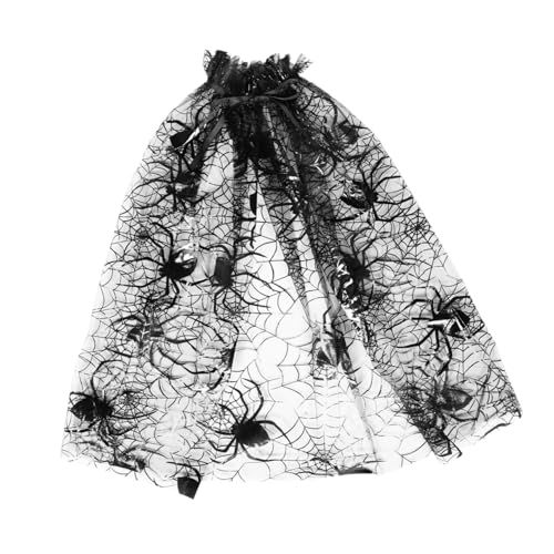 PartyKindom Halloween Umhang für Mädchen Dekorativer Spinnen Umhang Leichtem Mesh mit Verstellbarem Gürtel für Halloween Kostüme und Partys Sicher und für Kleine PartyKindom Halloween Umhang für Mädchen Dekorativer Spinnen Umhang Leichtem Mesh mit Verstellbarem Gürtel für Halloween Kostüme und Partys Sicher und für Kleine von PartyKindom