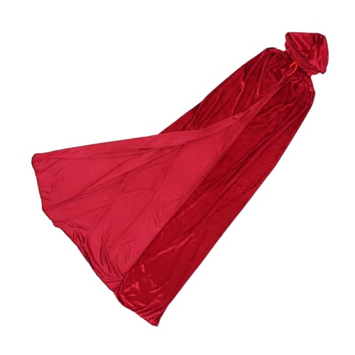 PartyKindom Halloween Umhang für Weinroter Hexen Cape Velours für Cosplay Partys für Rollenspiele Themenveranstaltungen von PartyKindom