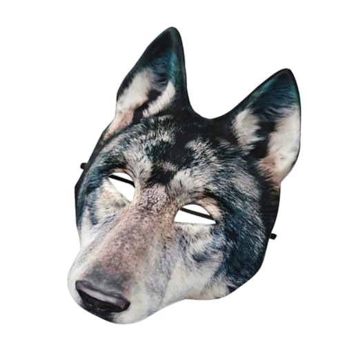 PartyKindom Halloween Wolf Maske Realistische Tiermaske für Kostümpartys Leicht für Halloween Verkleidungen Cosplay Events von PartyKindom