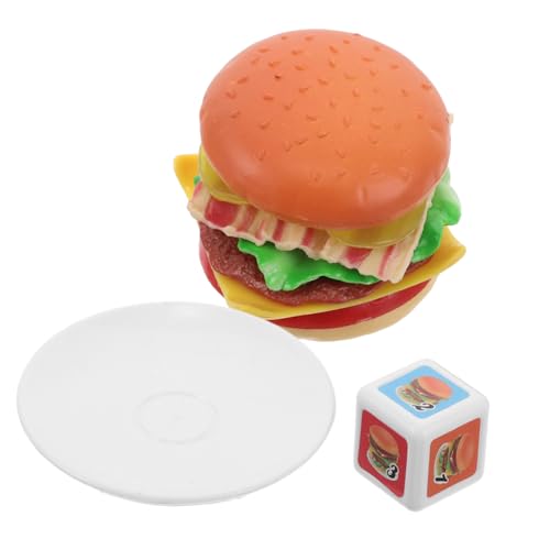 PartyKindom Hamburger Stapelspielzeug Interaktives Balance Spiel mit Abnehmbaren Schichten Fördert Logisches und Kreativität Einfach Zusammenzubauen Pädagogisches Lernspielzeug für von PartyKindom