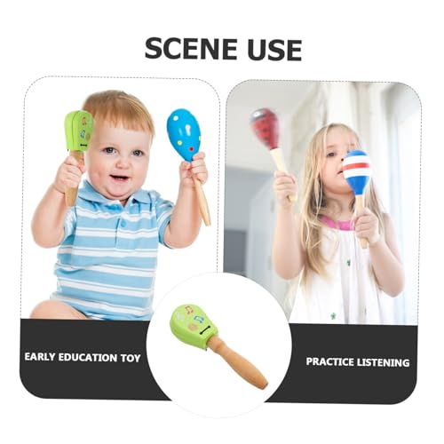 PartyKindom Holz Castanets für Robustes Percussion Instrument Pädagogisches Musikinstrument und Koordinationsfähigkeiten Sichere Glatte Oberfläche für Kleinkinder von PartyKindom