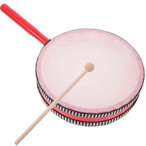 PartyKindom Holz Handtrommel mit Drumstick Robustes Percussion Instrument für Junge Mädchen Pädagogisches Musikspielzeug Rhythmus und Koordination bei Aufführungen von PartyKindom
