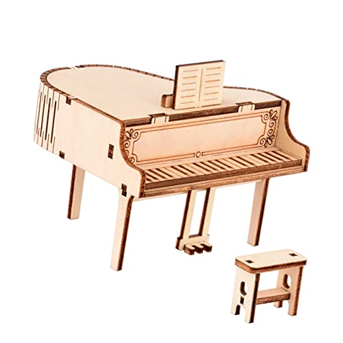 PartyKindom Holz Klavier Bastelset DIY Musikspieluhr Puzzle für Erwachsene Handmontiertes Kreatives Musikspielzeug zu Weihnachten und Geburtstag von PartyKindom