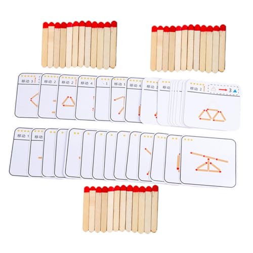 PartyKindom Holz Logikpuzzle für Kleinkinder Jahre Pädagogisches Denkspielzeug aus Langlebigem Holz Sicher Glatte Oberfläche Fördert Räumliches und Feinmotorik für Eltern Junge Mädchen von PartyKindom