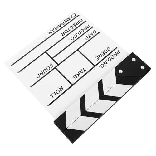PartyKindom Holzplattenspielzeug Filme Schindel Schiefertafeln Requisiten für Klapper Filmklappe Filmschild Ausrüstung für die Videoproduktion Filmstudio Film Clapper Filmdekor hölzern Weiß PartyKindom Holzplattenspielzeug Filme Schindel Schiefertafeln Requisiten für Klapper Filmklappe Filmschild Ausrüstung für die Videoproduktion Filmstudio Film Clapper Filmdekor hölzern Weiß von PartyKindom