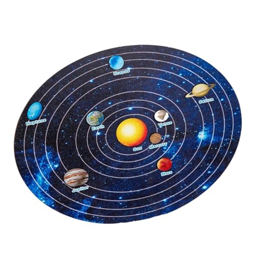 PartyKindom Holzpuzzle Sonnensystem Lernspielzeug für Planeten Pädagogisches Weltraumspielzeug Robustes Planetenspiel Kognitives Montessori Holzspiel für Kleinkinder von PartyKindom