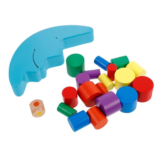 PartyKindom Holzspielzeug Bunte Stapelbare Bauklötze Mond Form Montessori Lernspielzeug für Konzentration Geduld und Hand Auge Koordination Pädagogisch Farbenfroh Zufällige Zufällige Farbe von PartyKindom