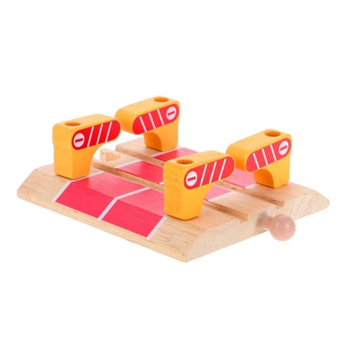 PartyKindom Holzspielzeug Eisenbahn Zubehör Holzschranken für Kreative Bahn Designs Fördert Hand Auge Koordination und Familienspiel Interaktives Lehrreiches für Vielfältige Gleisoptionen für von PartyKindom