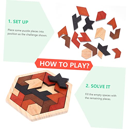 PartyKindom Holzspielzeug Hexagon Puzzle DIY Tangram Holzpuzzle mit Glatten Kanten Sicher für Pädagogisches Gehirntrainingsspielzeug Vielseitiges Geometrisches Knobelspiel PartyKindom Holzspielzeug Hexagon Puzzle DIY Tangram Holzpuzzle mit Glatten Kanten Sicher für Pädagogisches Gehirntrainingsspielzeug Vielseitiges Geometrisches Knobelspiel von PartyKindom