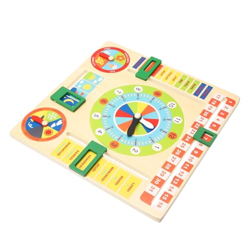 PartyKindom Holzspielzeug Kalenderuhr für Montessori Lernuhr aus Sicherem Holz Farbenfroher Lernkalender mit Zahlen und Farberkennung Fördert Hand Koordination und Zeitverständnis PartyKindom Holzspielzeug Kalenderuhr für Montessori Lernuhr aus Sicherem Holz Farbenfroher Lernkalender mit Zahlen und Farberkennung Fördert Hand Koordination und Zeitverständnis von PartyKindom
