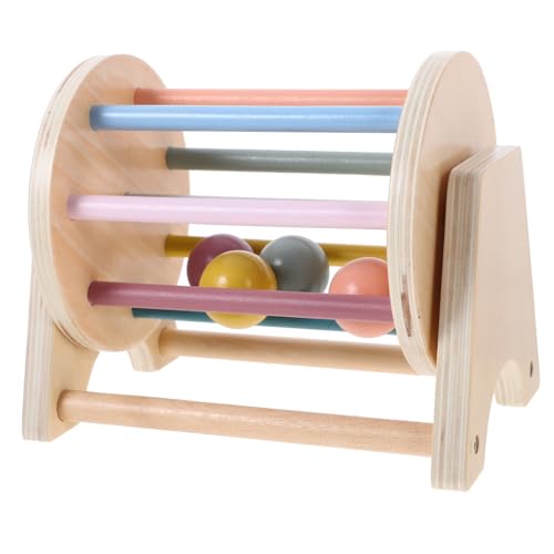PartyKindom Holzspielzeug Textile Drum für Junge Mädchen Tragbares Lernspielzeug zur Sensorischen Handliches Tischrolltrommel Modell für Frühe Motorische und Kognitive Entwicklung von PartyKindom