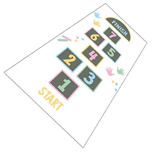 PartyKindom Hopscotch Bodenaufkleber Zahlen Spiel für Kinderzimmer rutschfeste Spielteppich Deko Langlebiger und Dekorativer Boden Sticker für Spielzimmer Wohnzimmer und Kindergarten von PartyKindom