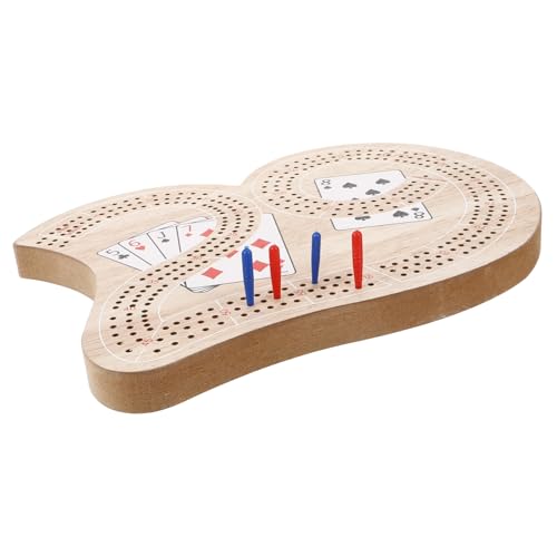 PartyKindom Innovatives Cribbage Spielset mit Nummernförmigem Holzbrett Separatem Punktezähler Präzise Verarbeitung Langlebig Tragbar für Zwei Spieler Reisespiel und Familienspaß von PartyKindom