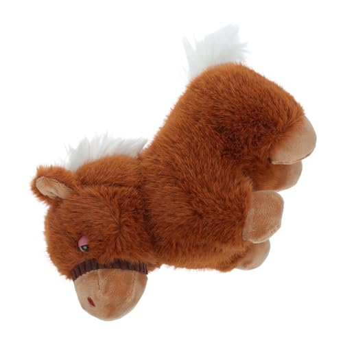 PartyKindom Jahr des Pferdes Maskottchen Weiche Braune Stoffpuppe für Erwachsene Chinesische Neujahrsdekoration Realistisches Design als von PartyKindom
