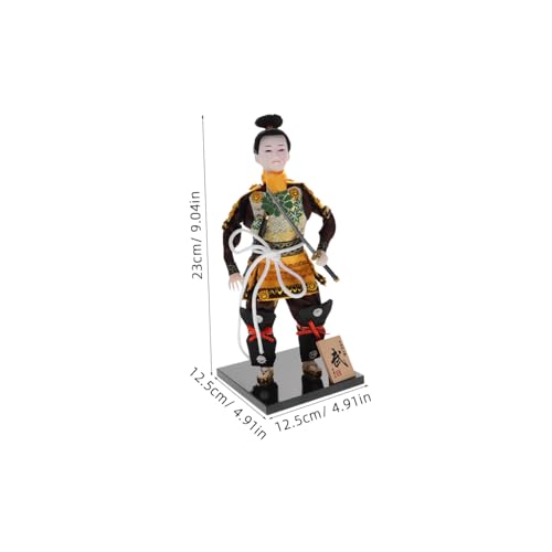 PartyKindom Japanische Samurai Figur Deko Desktop Ornament Traditionelle Japanische Samurai Puppe mit Farbe Leichtes Langlebiges Material Detailgetreue Verarbeitung für Büro von PartyKindom