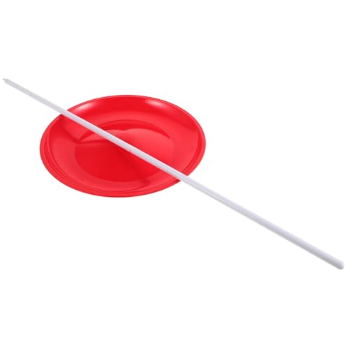 PartyKindom Jonglierscheiben-Requisiten Anfänger Spinnteller mit Stick Zirkusteller mit Stöcken Jonglierausrüstung, Sich drehender Essteller Sich drehende Platten Plastik rot PartyKindom Jonglierscheiben-Requisiten Anfänger Spinnteller mit Stick Zirkusteller mit Stöcken Jonglierausrüstung, Sich drehender Essteller Sich drehende Platten Plastik rot von PartyKindom
