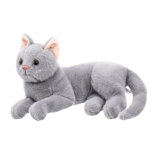 PartyKindom Katze Plüschtier Realistisches Katzenstofftier Realistische Plüschkatze Kinderzimmer Puppe Ornament Katzenpuppe Katzenspielzeug Plüschtier- Kuschelplüsch Katze Hallo Grau PartyKindom Katze Plüschtier Realistisches Katzenstofftier Realistische Plüschkatze Kinderzimmer Puppe Ornament Katzenpuppe Katzenspielzeug Plüschtier- Kuschelplüsch Katze Hallo Grau von PartyKindom