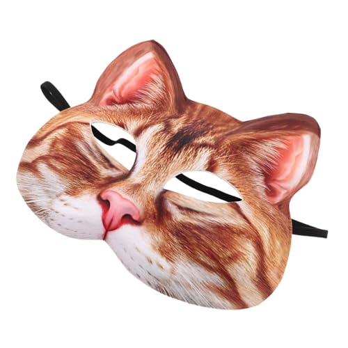 PartyKindom Katzenmaske Halloween Kostüme Maskenmaske Verkleidungsmasken Halbmaske Foto Requisite Halloween Masken Halbmaske Tiermasken Dekorative Maske Katzengesichtsmaske Herrenmaske Eva von PartyKindom