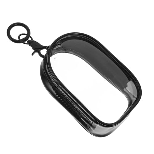 PartyKindom Klarer PVC Puppen Organizer mit Schlüsselanhänger Tragbare Reißverschlusstasche für Kleine Transparente Puppen Aufbewahrung für Mädchen von PartyKindom
