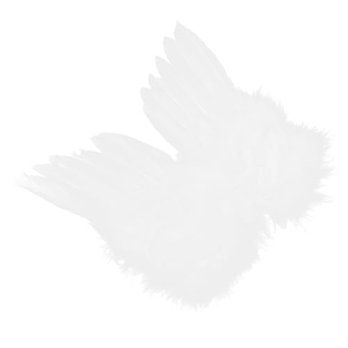 PartyKindom Kleine Weiße Engelsflügel für Puppen Modebewusste Accessoires mit Einfachem Anbringen als Fotorequisite für Puppenfotos Verleihen Bezaubernden Himmlischen Charme von PartyKindom