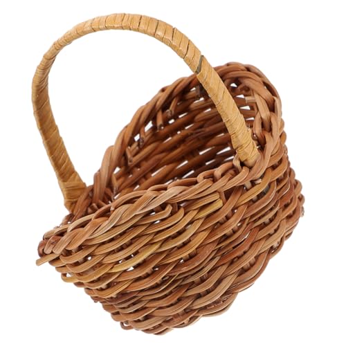 PartyKindom Kleiner Korb Aus Rattan Kleine Körbchen Kleiner Korb Mit Henkel Mini -picknickkorb Puppenhaus-Miniatur-Korb Mini Gewebte Körbe Miniaturkörbe Für Mini-picknickkörbe Rattan Hellbraun PartyKindom Kleiner Korb Aus Rattan Kleine Körbchen Kleiner Korb Mit Henkel Mini -picknickkorb Puppenhaus-Miniatur-Korb Mini Gewebte Körbe Miniaturkörbe Für Mini-picknickkörbe Rattan Hellbraun von PartyKindom