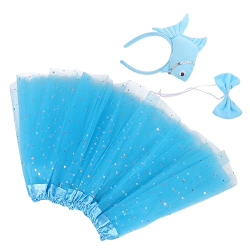 PartyKindom Kostümset für Mädchen Plüsch Goldfisch Outfit mit Haarband und Rock Meereslebewesen für Halloween Partys und Tägliches Spielvergnügen PartyKindom Kostümset für Mädchen Plüsch Goldfisch Outfit mit Haarband und Rock Meereslebewesen für Halloween Partys und Tägliches Spielvergnügen von PartyKindom