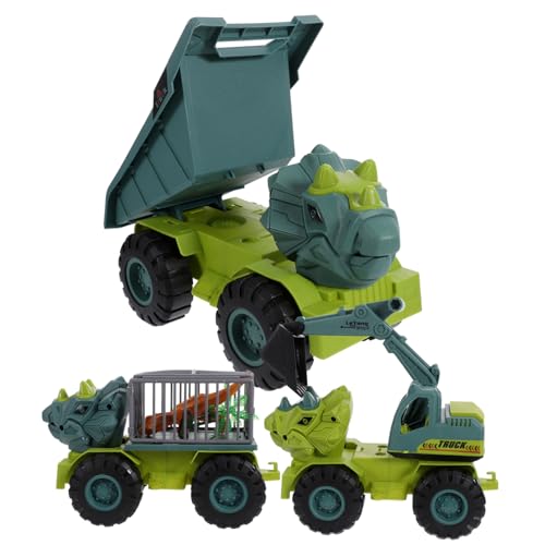 PartyKindom Kreatives Dinosaurier Konstruktionsspielzeug Set Farbig Gemischte Mini Ingenieurfahrzeuge für Geburtstagsgeschenk und Lernspielzeug für Jungen und Mädchen von PartyKindom