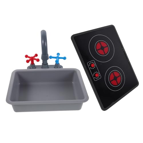 PartyKindom Küchenspielzeug Für Küche Spielset Sie House Girl Küchenspielzeug Sie Kitchen Playset Accessoires Küchengeräte Plastik von PartyKindom