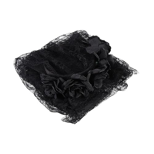PartyKindom Künstliches Blumen Haarband mit Schleier für Halloween Party Robustes Kostüm Stirnband für Cosplay und Festivals Accessoire mit Einzigartigem Design und Mystischem Flair PartyKindom Künstliches Blumen Haarband mit Schleier für Halloween Party Robustes Kostüm Stirnband für Cosplay und Festivals Accessoire mit Einzigartigem Design und Mystischem Flair von PartyKindom