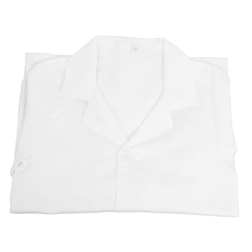 PartyKindom Laborkittel Weiß Polyester Langarm Waschbar Wissenschaftler Kostüm Schulspiele Kindergarten Fasching Jungen Mädchen von PartyKindom
